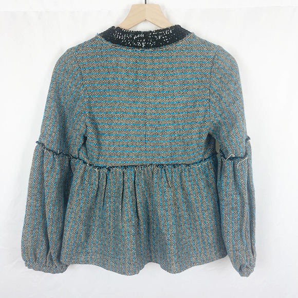 ErotoKritos Striped Sequin Wool Button Jacket - Picture 2 of 12